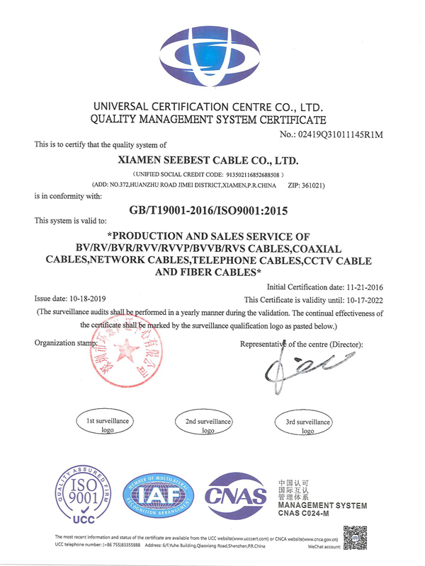 Seebest Cable ISO9001 Certificate