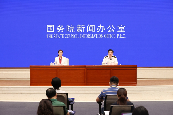 Der chinesische Zoll hält eine Pressekonferenz ab